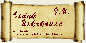 Vidak Uskoković vizit kartica